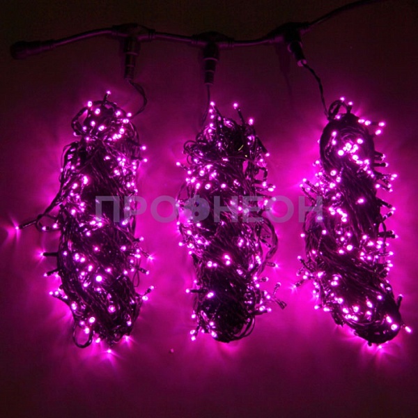 Клип Лайт Спайдер, 3 нити по 20 м, с трансформатором, розовый Клип Лайт Спайдер, 3 нити по 20 м, с трансформатором, розовый