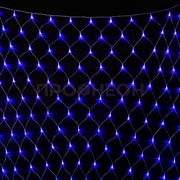 Гирлянда-сеть светодиодная (LED Нет Лайт), 2*2м, синий Гирлянда-сеть светодиодная (LED Нет Лайт), 2*2м, синий