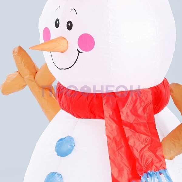 Фигура надувная «Снеговик в красном цилиндре», 120 см Фигура надувная световая «Снеговик в красном цилиндре», 120 см