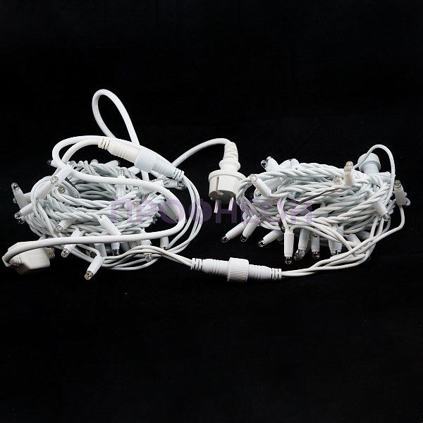 Гирлянда-нить LED Стринг Лайт, 10м, КАУЧУК, IP65, белый холодный, 24В Гирлянда-нить LED Стринг Лайт, 10м, КАУЧУК, IP65, белый холодный, 24В