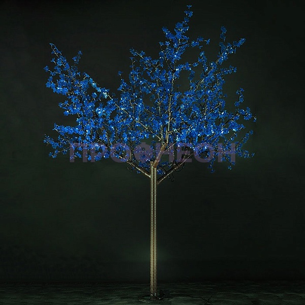 Световое дерево «Сакура», диаметр 2.0 м, высота 2.5 м, 1728 лепестков, синее, 24В Световое дерево «Сакура», диаметр 2.0 м, высота 2.5 м, 1728 лепестков, синее, 24В