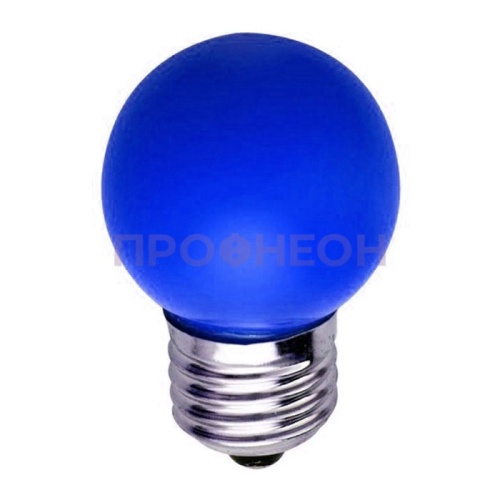 Светодиодная лампа для Белт Лайта, d=40мм, цоколь Е27, 5 диодов, синяя