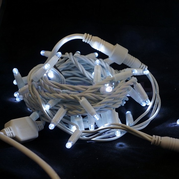 Гирлянда-нить LED Стринг Лайт, 10м, КАУЧУК, IP65, белый холодный, 24В Гирлянда-нить LED Стринг Лайт, 10м, КАУЧУК, IP65, белый холодный, 24В