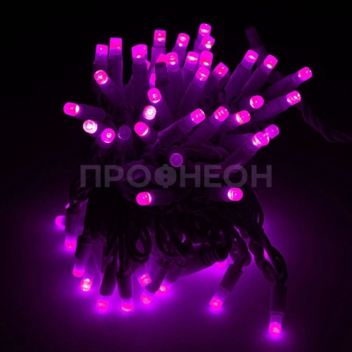 Гирлянда-нить LED Стринг Лайт, 10м, КАУЧУК, IP65, розовый