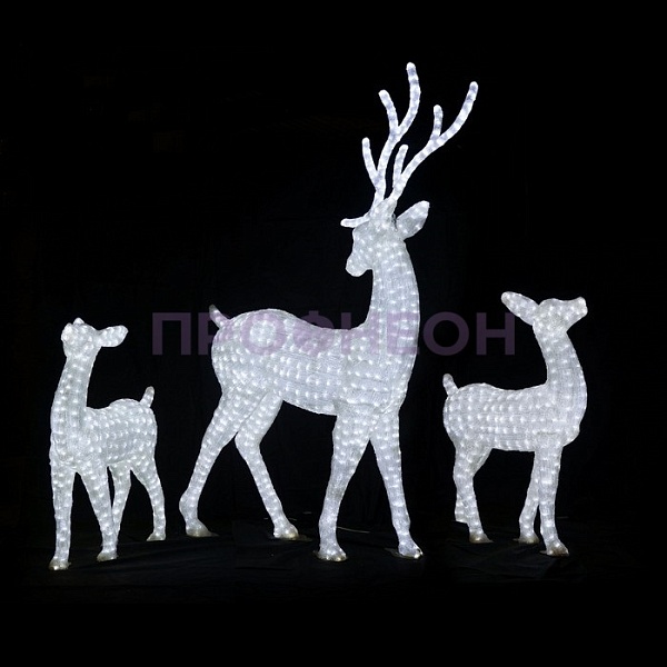 Пара благородных оленей (белый) Пара благородных оленей (белый)