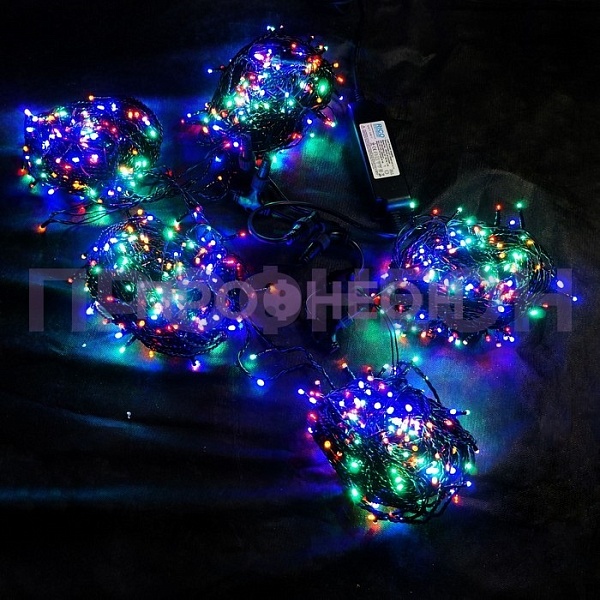 Клип Лайт Спайдер, 5 нитей по 20 м, с трансформатором, мультиколор Клип Лайт Спайдер, 5 нитей по 20 м, с трансформатором, мультиколор