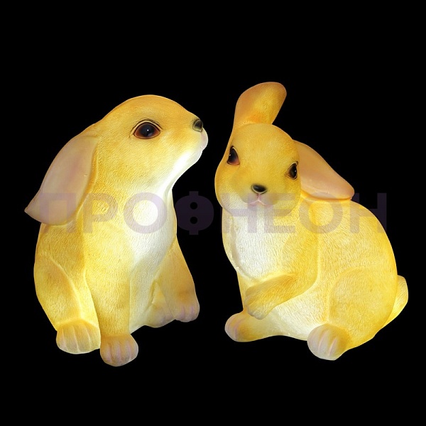 Объемная фигура из стекловолокна "Кролик", 39*37*26 см, с трансформатором Световая фигура акриловая, «Снеговик с лопатой и метлой», 170 см