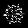 Крупный план ветвей светодиодной снежинки, белые LED-диоды на гибком несущем шлейфе, влагозащищенный провод.
