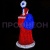 Световая фигура акриловая «Дед Мороз», в красной шубе, 200 см
