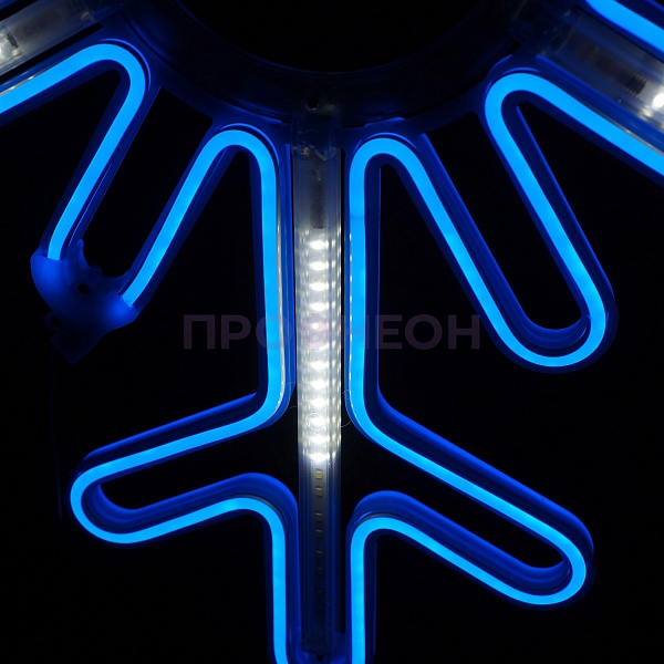 Световая фигура «Снежинка LED» 80*80 см, синяя с динамикой Световая фигура «Снежинка LED» 40*40 см, белая