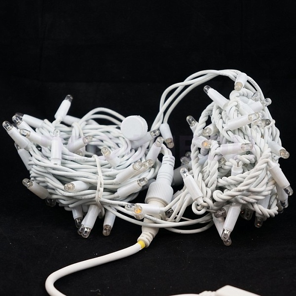 Гирлянда-нить LED Стринг Лайт, 10м, КАУЧУК, IP65, желтый Гирлянда-нить LED Стринг Лайт, 10м, КАУЧУК, IP65, желтый