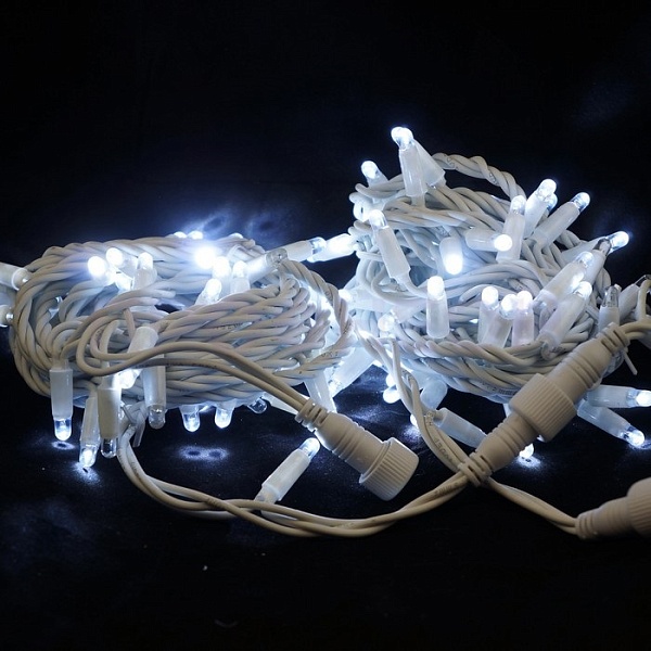 Гирлянда-нить LED Стринг Лайт, 10м, КАУЧУК, IP65, белый холодный, 24В Гирлянда-нить LED Стринг Лайт, 10м, КАУЧУК, IP65, белый холодный, 24В