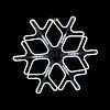 Крупный план ветвей светодиодной снежинки, белые LED-диоды на гибком несущем шлейфе, влагозащищенный провод.