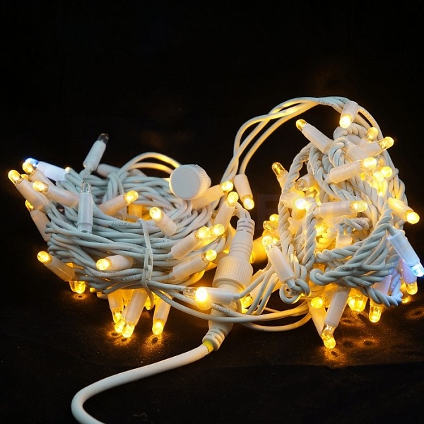 Гирлянда-нить LED Стринг Лайт 10м, КАУЧУК, IP65, желтый, мерцающий Гирлянда-нить LED Стринг Лайт 10м, КАУЧУК, IP65, желтый, мерцающий