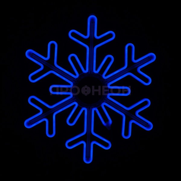 Световая фигура «Снежинка LED» 80*80 см, синяя с динамикой Световая фигура «Снежинка LED» 40*40 см, белая