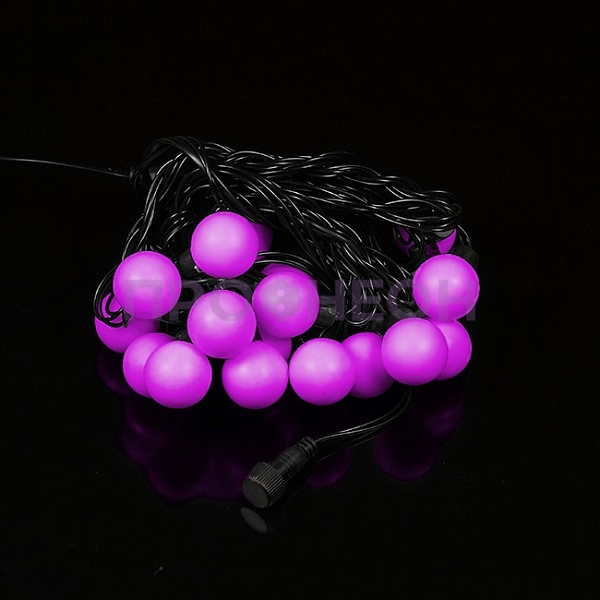 Светодиодная гирлянда Мультишарики Макси, 5м, диаметр 40мм, розовый Светодиодная гирлянда Мультишарики Макси, 5м, диаметр 40мм, розовая