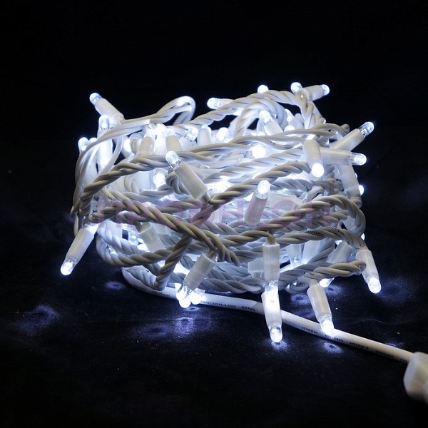 Гирлянда-нить LED Стринг Лайт, 10м, КАУЧУК, IP65, белый холодный, 24В Гирлянда-нить LED Стринг Лайт, 10м, КАУЧУК, IP65, белый холодный, 24В